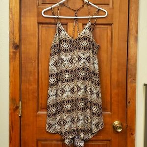 Animal Print Strappy Mini Dress